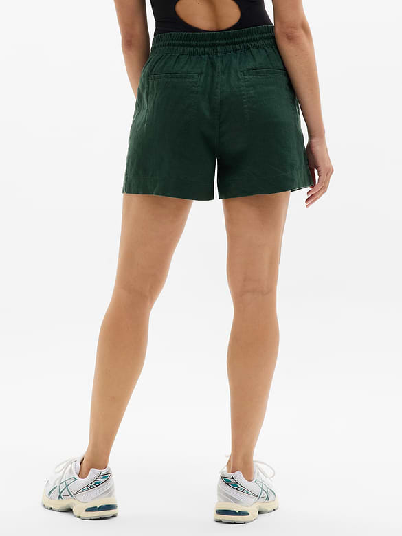 Retreat Linen Mid Rise 4" Short
