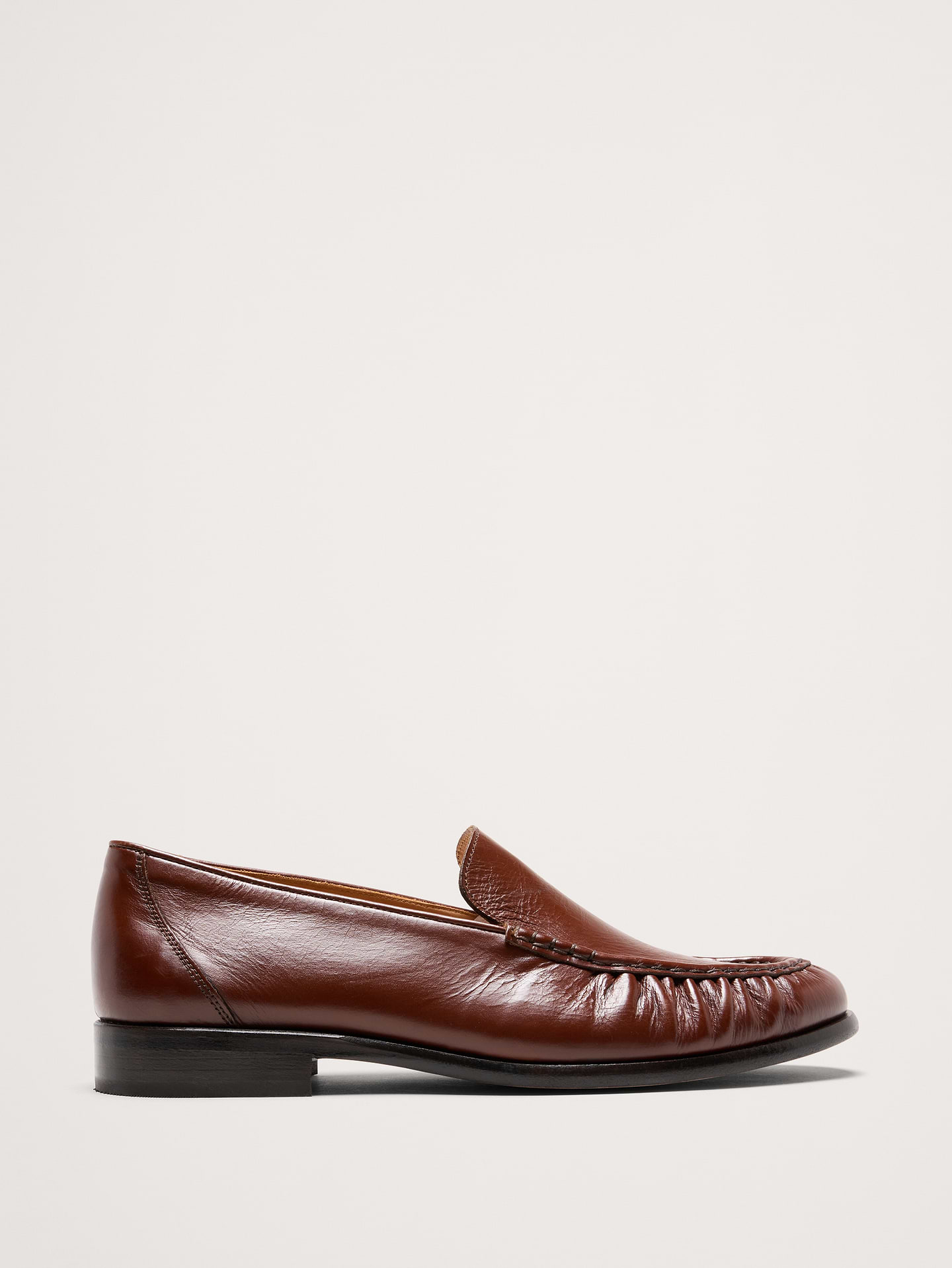 Image number 1 showing, Leather Moc-Toe Loafer
