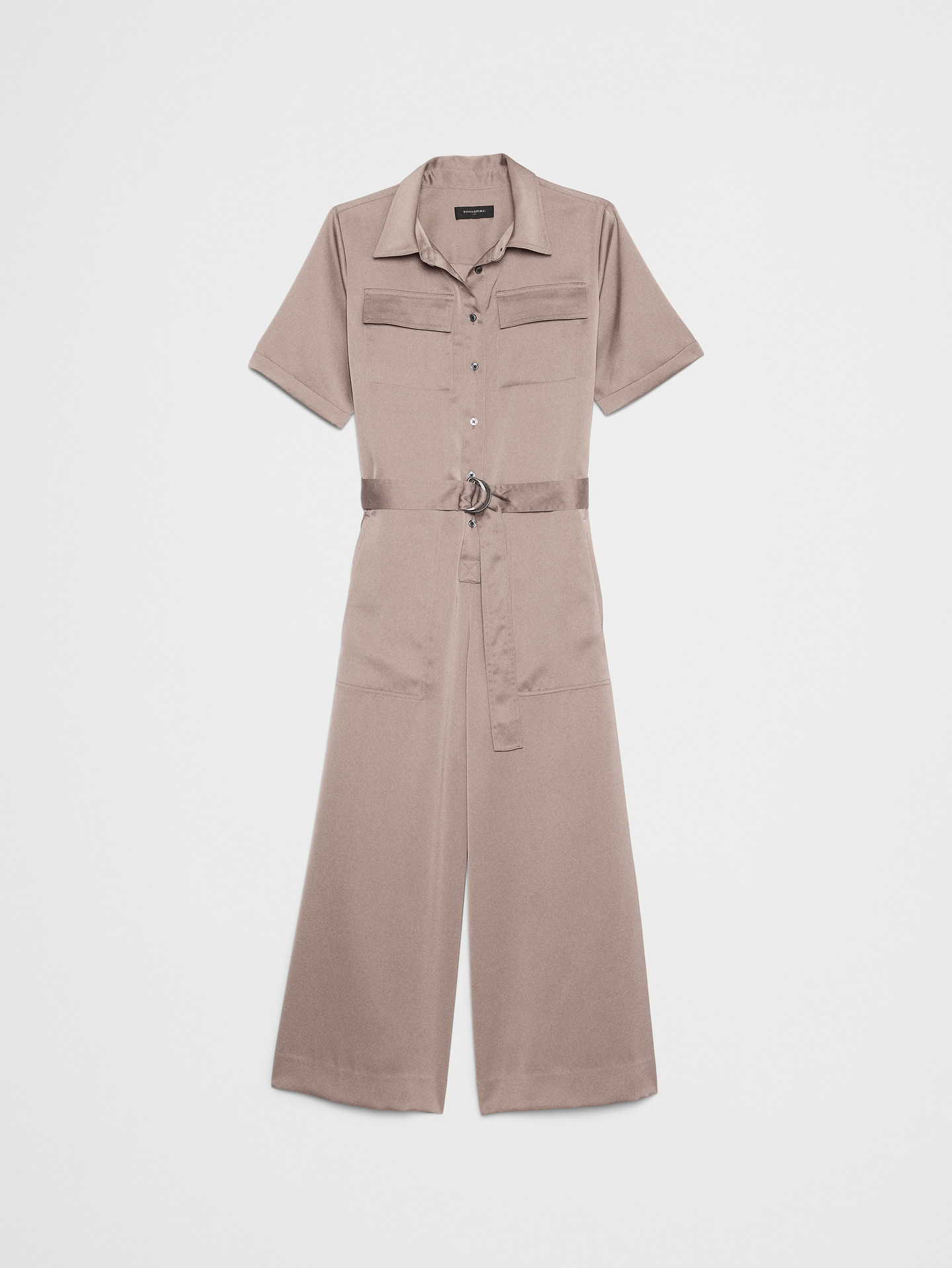 Image 4 of 4, Satin Utility Jumpsuit