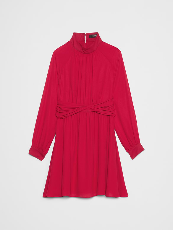 Twisted-Waist Mini Dress