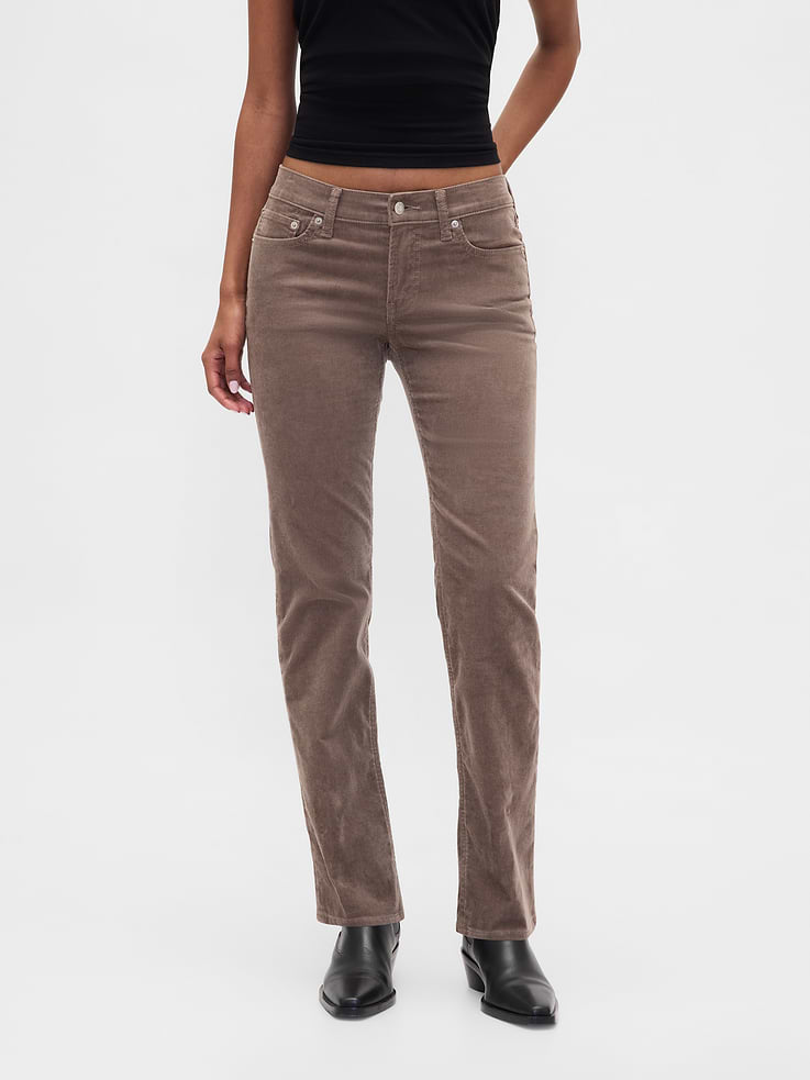 Image number 2 showing, Low Rise Corduroy '90s Slim Straight Pants