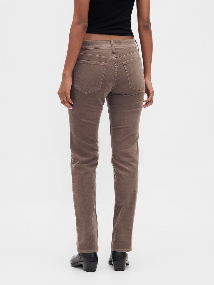 Image number 4 showing, Low Rise Corduroy '90s Slim Straight Pants