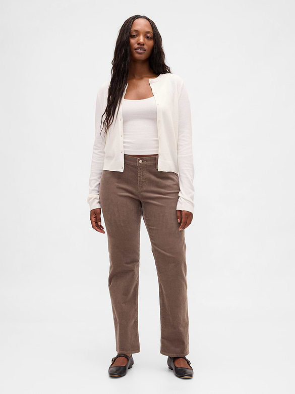 Low Rise Corduroy '90s Slim Straight Pants