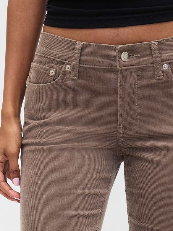 Low Rise Corduroy '90s Slim Straight Pants