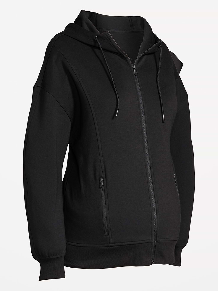 Image number 1 showing, Maternity Dynamic Fleece Full-Zip Hoodie