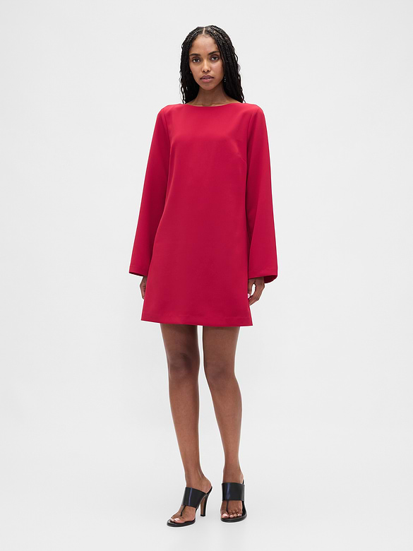 Boatneck Mini Shift Dress