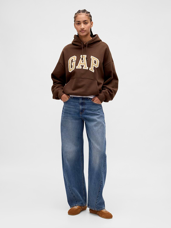 Adult Extra Heavyweight French Terry Oversized Logo Hoodie