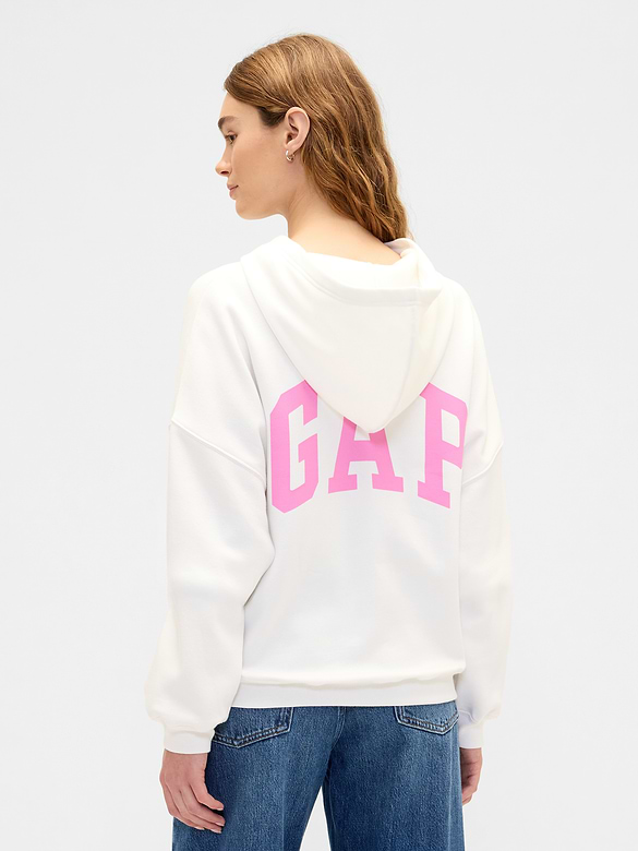Relaxed Gap Mini-Logo Cropped Hoodie