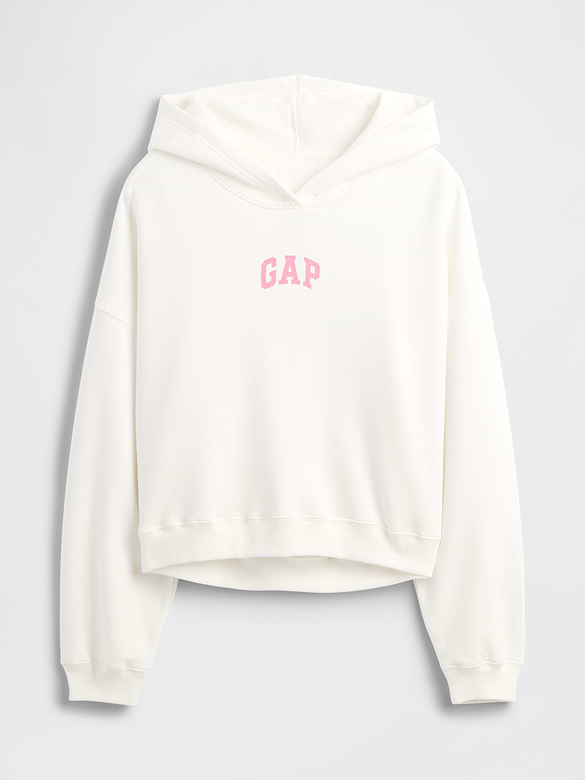 Relaxed Gap Mini-Logo Cropped Hoodie