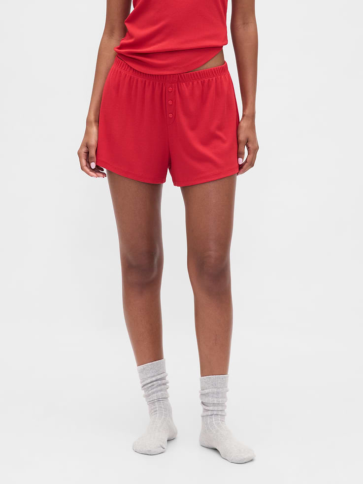 Image 2 of 6, MiniRib Relaxed PJ Shorts