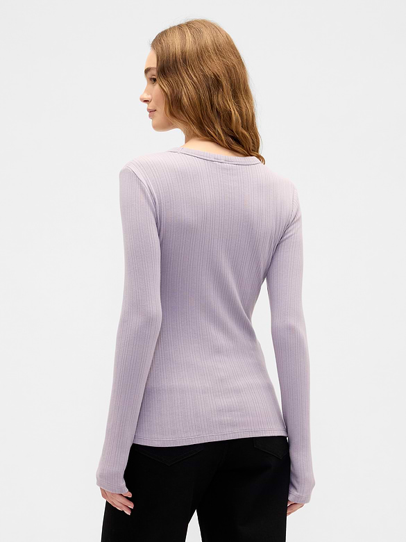 Ribbed Crewneck T-Shirt
