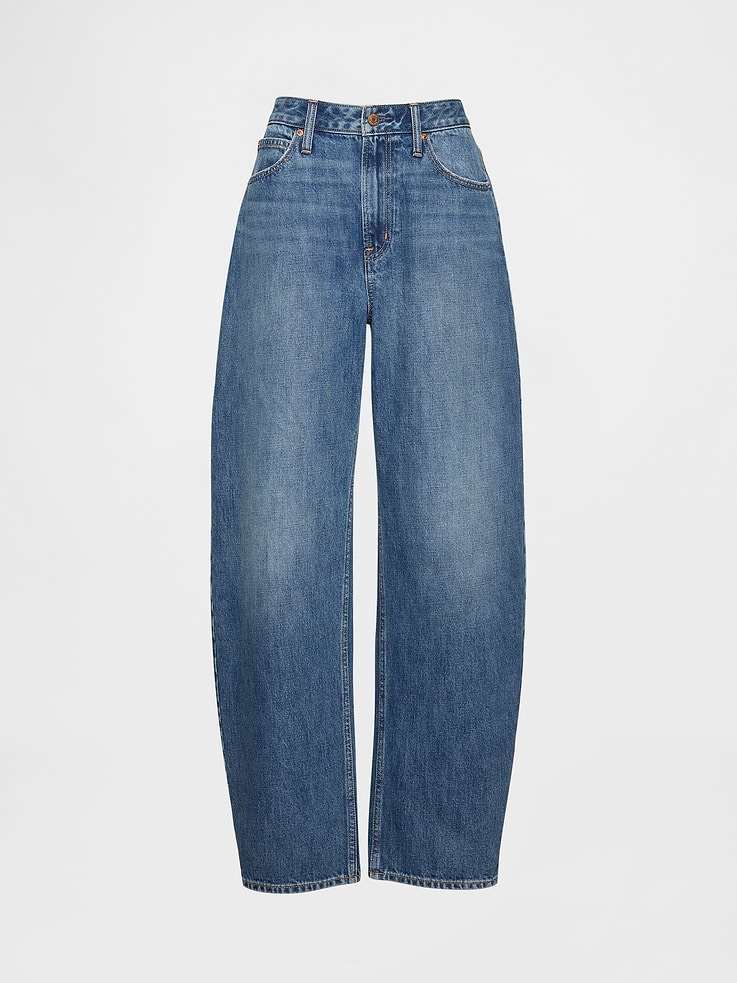 Image number 6 showing, Curvy High Rise Barrel Jeans