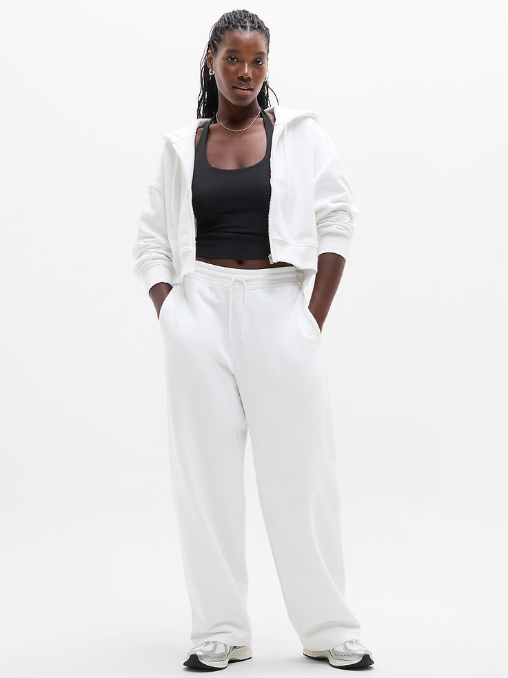 Image number 1 showing, Forever Fleece Mid Rise Barrel Pant