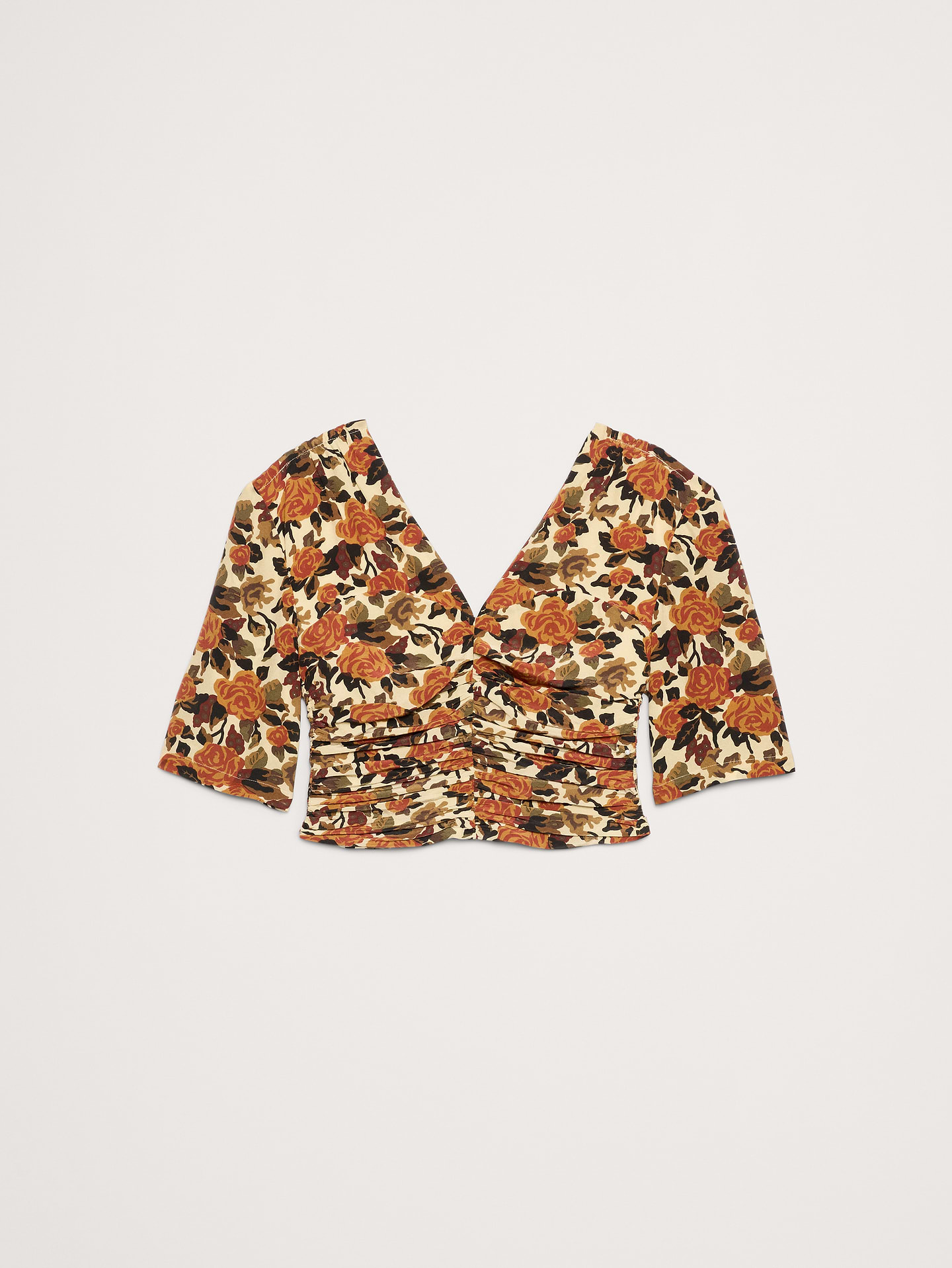 Image number 7 showing, Matte Silk Ruched Top