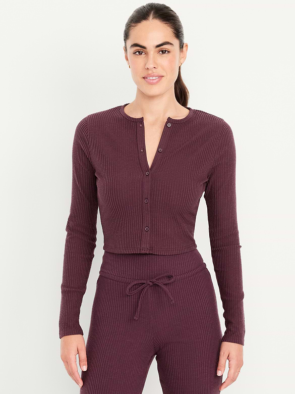 Cardigan en tricot côtelé
