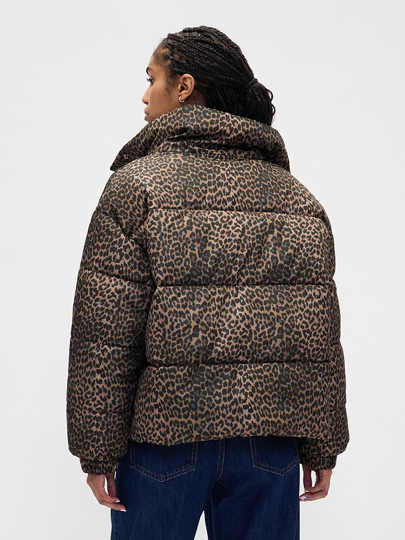 Faux Fur-Trim Puffer Jacket