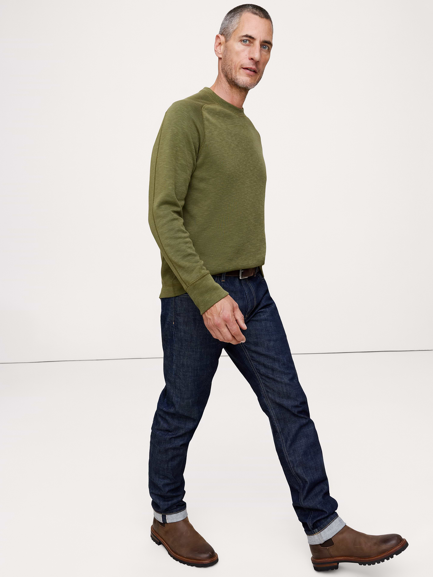 Image number 1 showing, Slub Double-Knit Crew-Neck T-Shirt