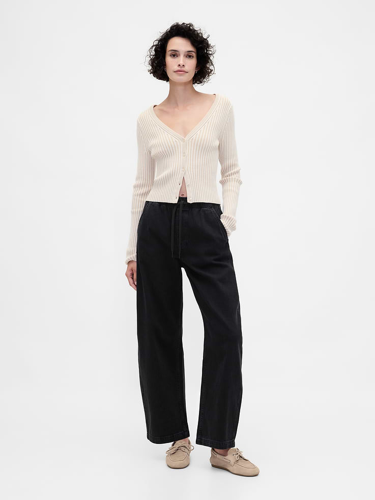 Image number 1 showing, High Rise Barrel Jeans