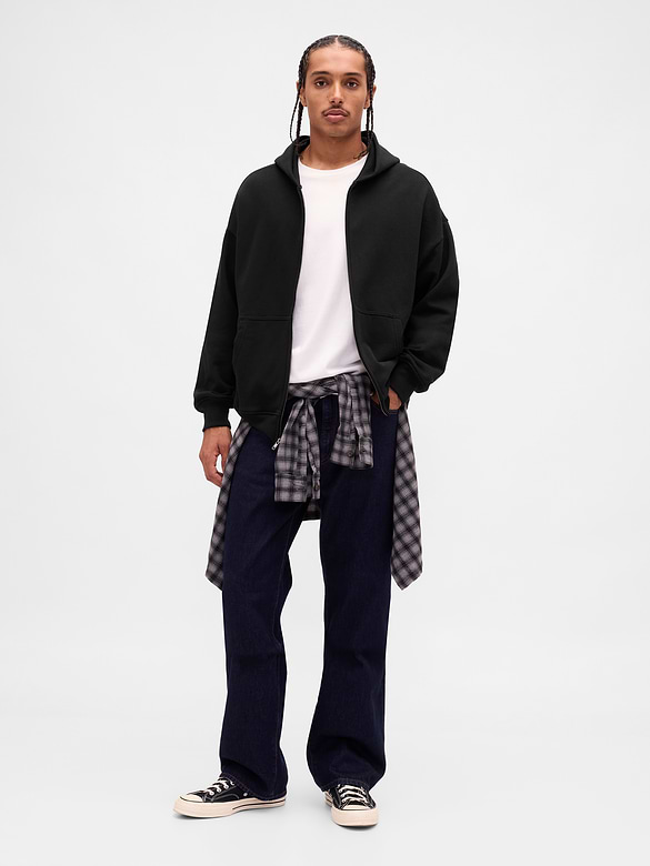 Adult Heavyweight Oversized Zip Hoodie