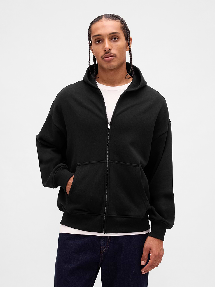 Image number 1 showing, Adult Heavyweight Oversized Zip Hoodie