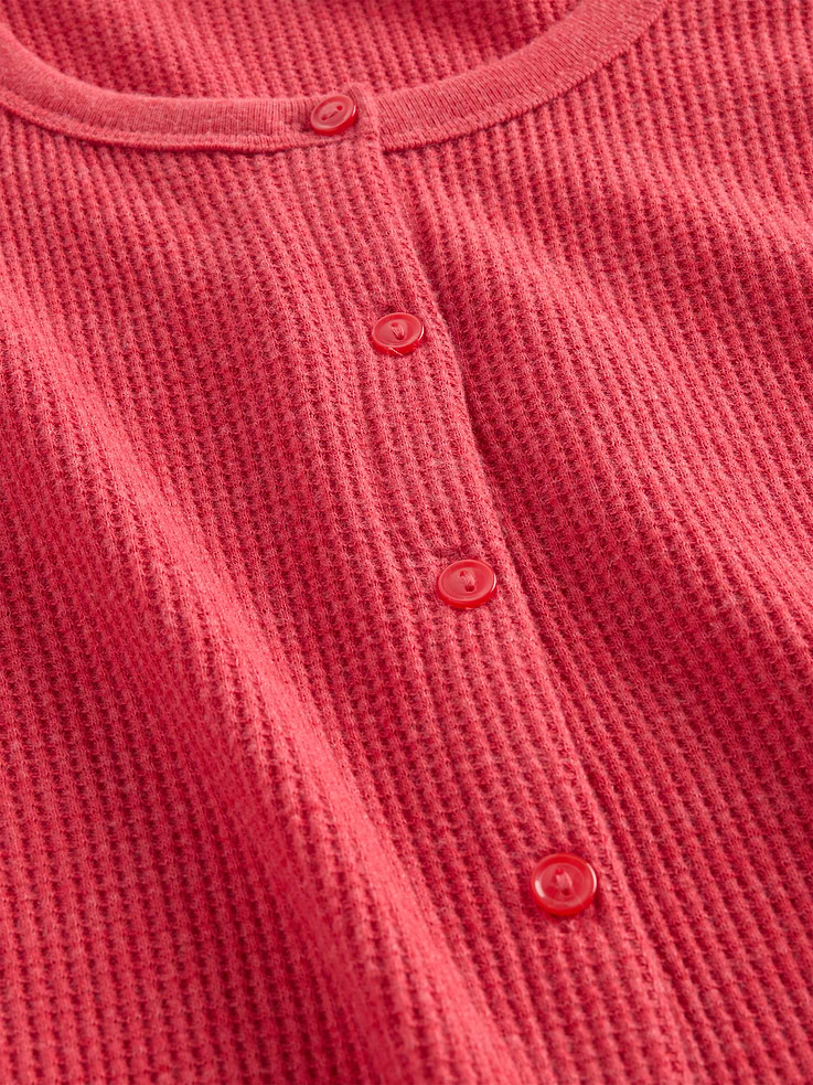Image 2 of 3, Waffle PJ Cardigan