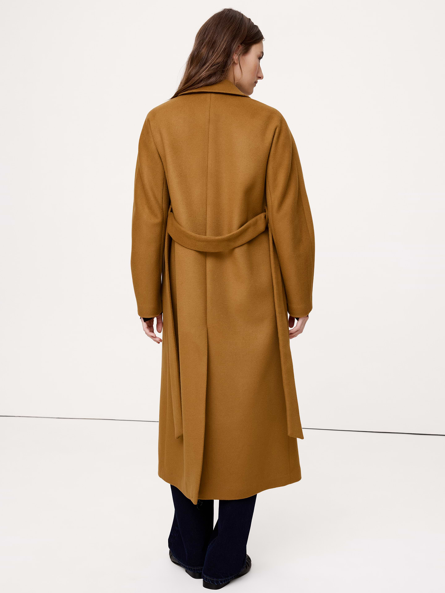 Image number 3 showing, Italian Wool-Cashmere Wrap Coat