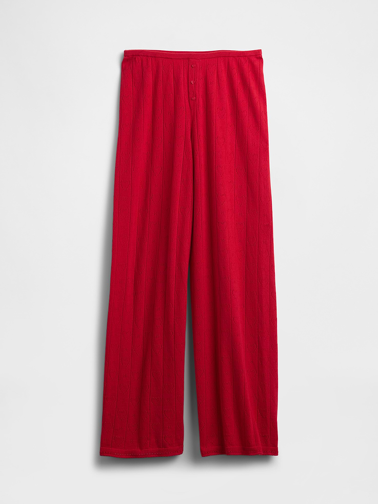 Image number 6 showing, Lightweight CashSoft Pointelle Heart PJ Pants