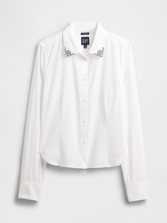 Organic Cotton Fitted Crop Shirt