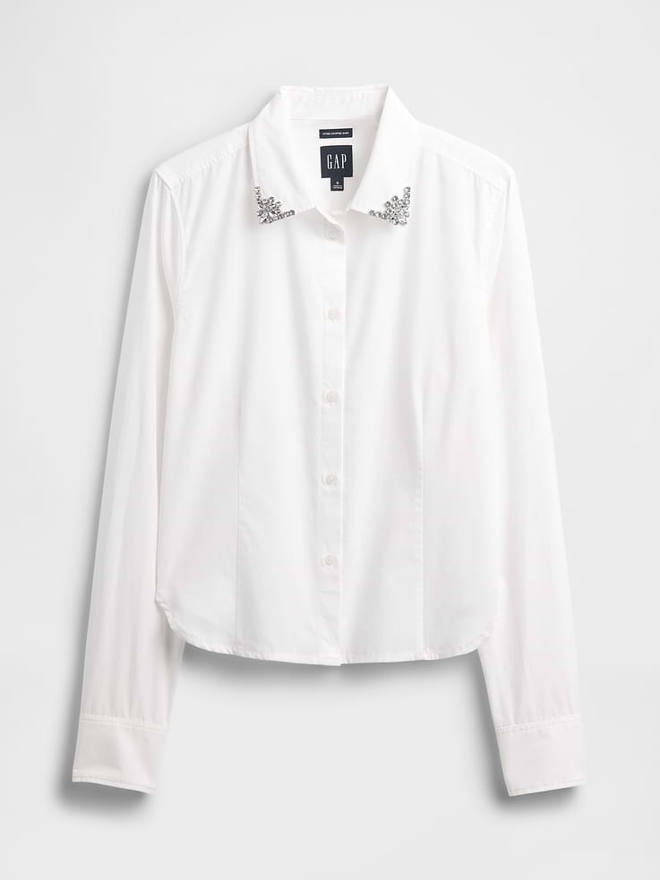 Image number 5 showing, Organic Cotton Fitted Crop Shirt