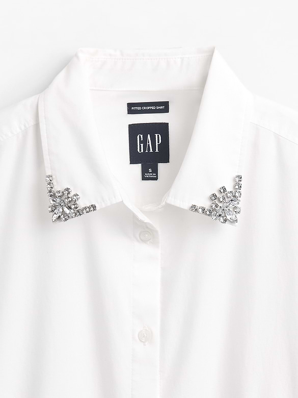 Organic Cotton Fitted Crop Shirt