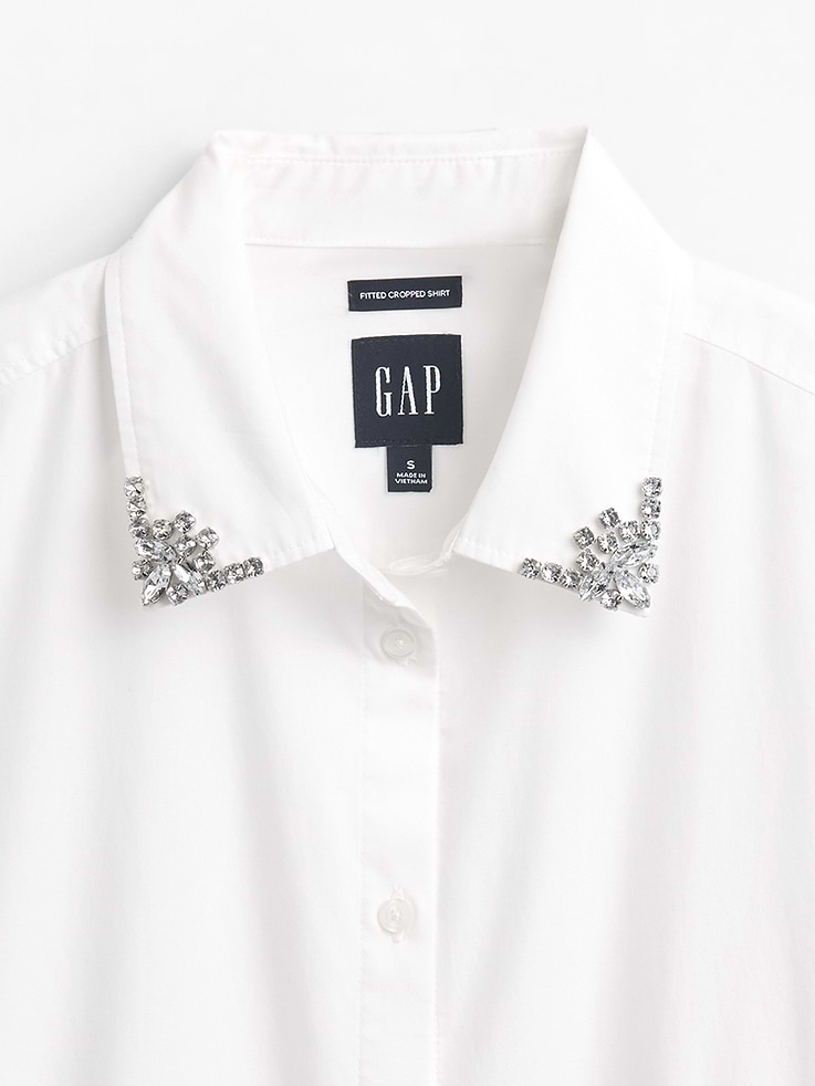 Image number 4 showing, Organic Cotton Fitted Crop Shirt