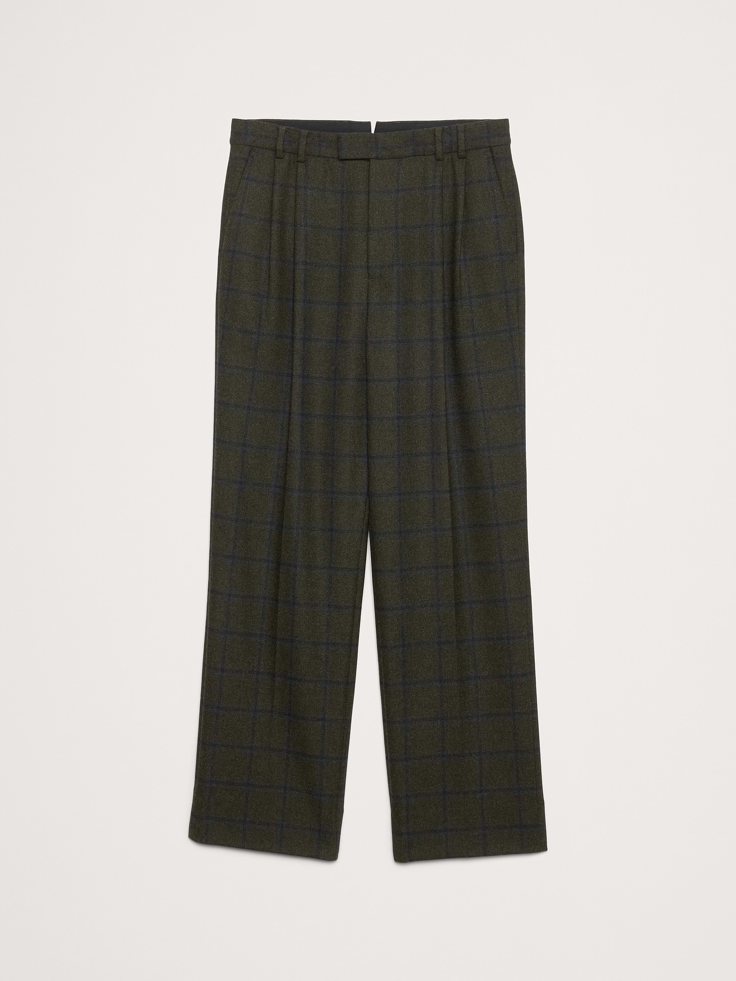 Image number 4 showing, Straight Flannel Pleated Dress Pant
