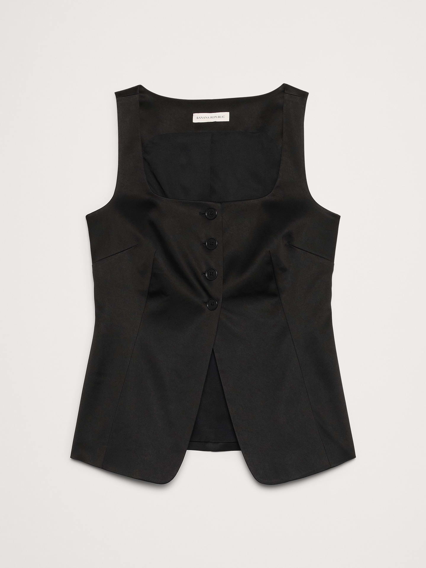 Image number 4 showing, Satin Square-Neck Long Vest