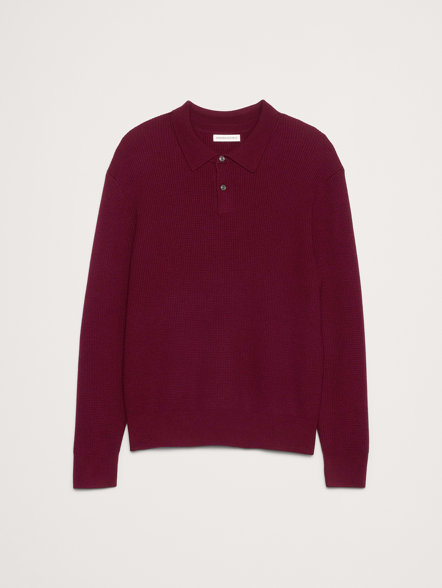 Image number 4 showing, Merino Waffle-Knit Sweater Polo