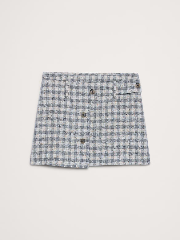 Italian Tweed Wrap Mini Skirt