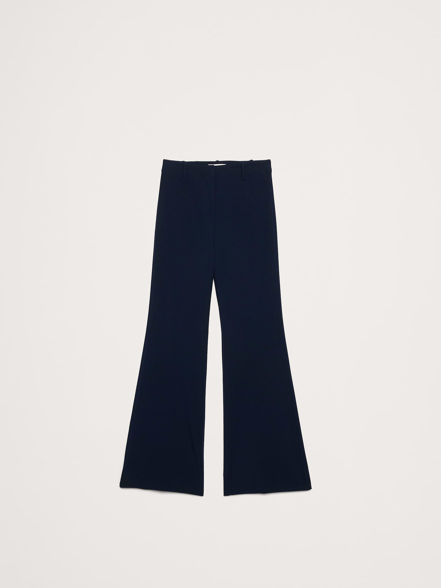 L'image numéro 5 présente Pantalon moderne évasé à taille haute en tissu urbain extensible