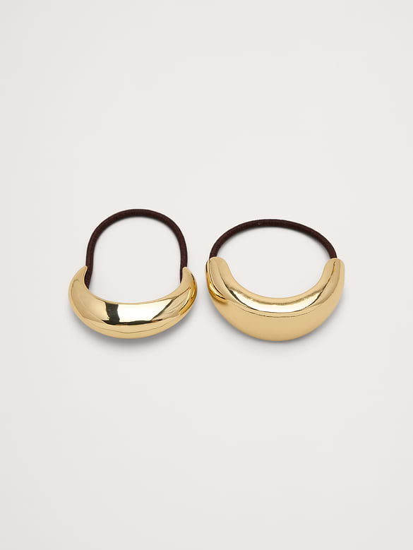 Metal Accent Hair Tie 2-Pack