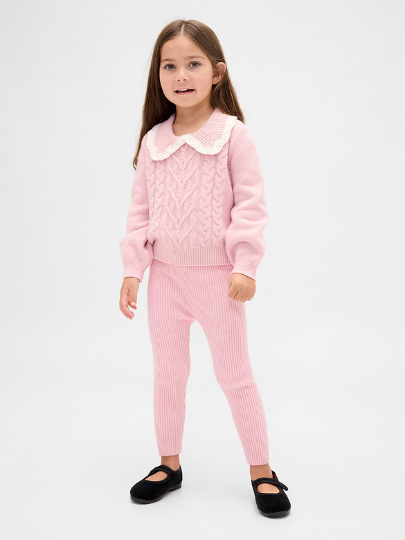 Legging en tricot côtelé Effet cachemire pour Bébé et Tout-petit