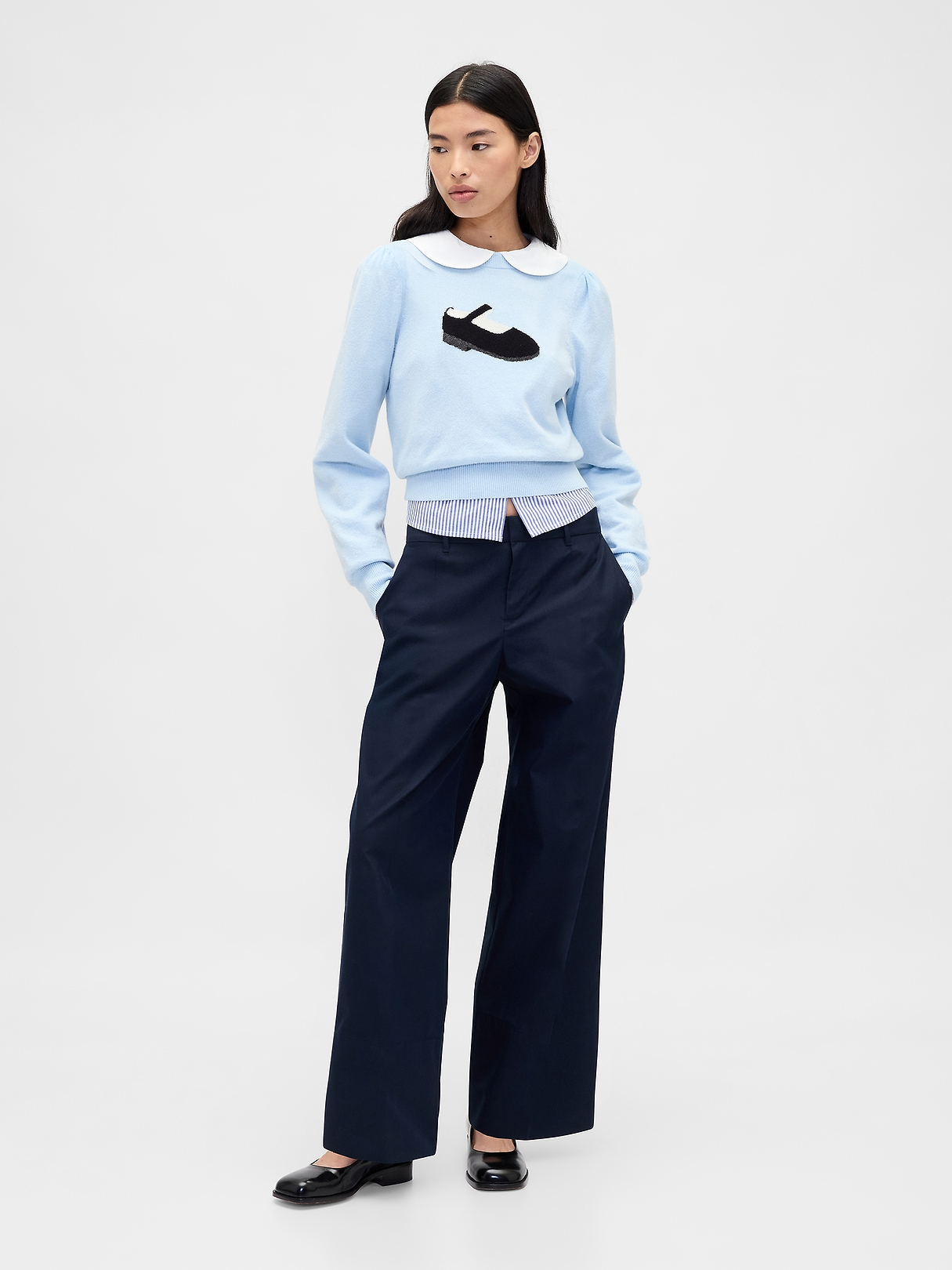 GAP SANDYLIANG カシミヤタッチ クロップドセーター Gap × Sandy Liang CashSoft Crop Sweater | Gap