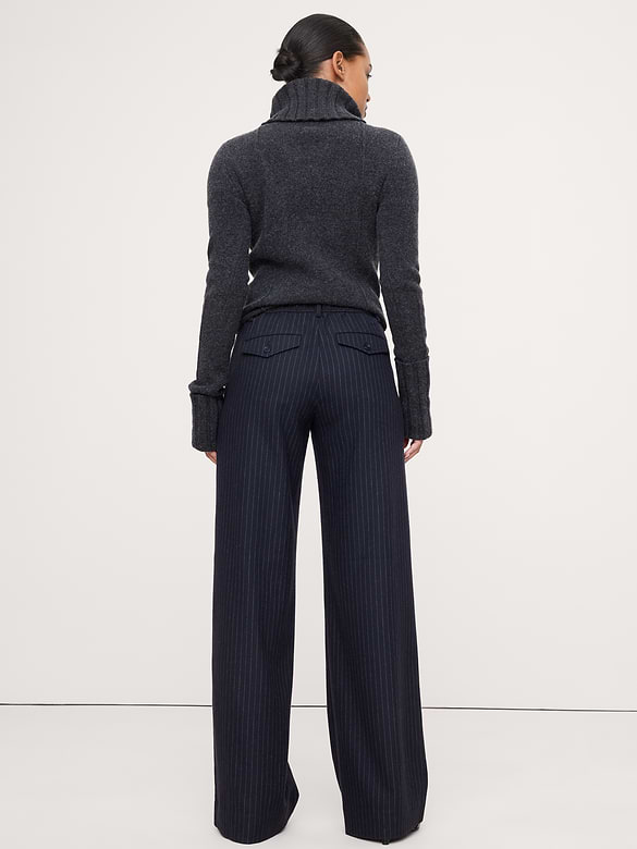 The Everyday Wide-Leg Pant in Flannel