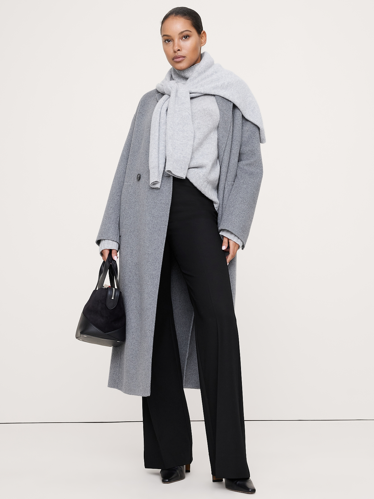 High-Rise Modern Flare City Stretch Pant | Banana Republic