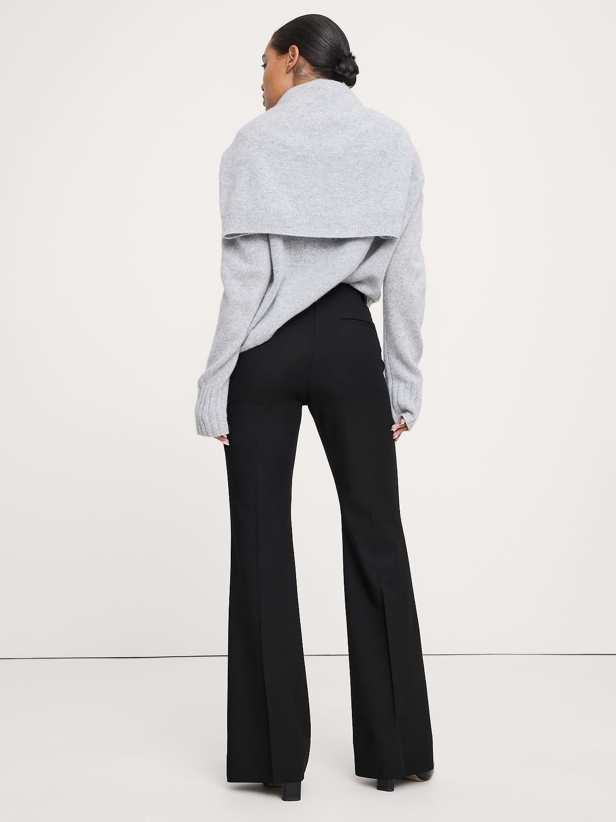 High-Rise Modern Flare City Stretch Pant | Banana Republic