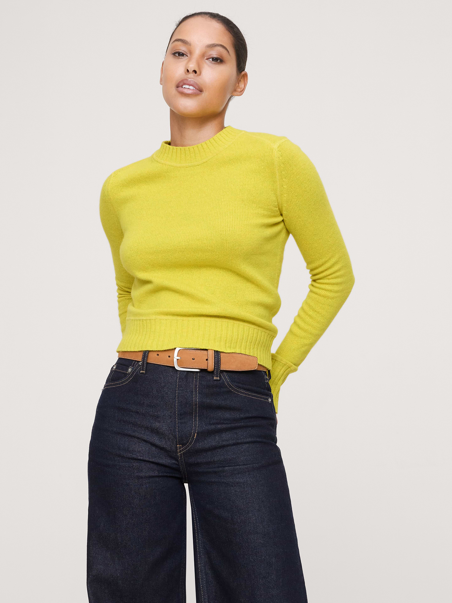 Image number 1 showing, The Fireside Sweater in Merino-Cotton