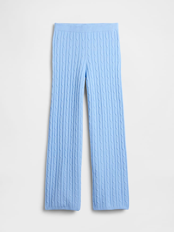 Image number 6 showing, CashSoft Cable-Knit Sweater Pants