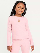 Image number 1 showing, CozePlush Long-Sleeve Graphic T-Shirt for Girls