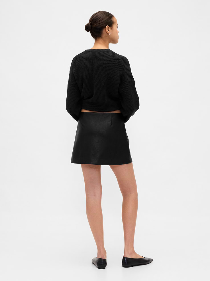 Image 2 of 4, Vegan Leather Mini Skort