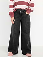 Image number 1 showing, Super Baggy Wide-Leg Crossover Jeans for Girls