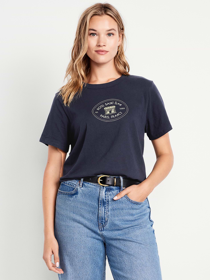 Image 6 of 9, EveryWear Crew-Neck Graphic T-Shirt