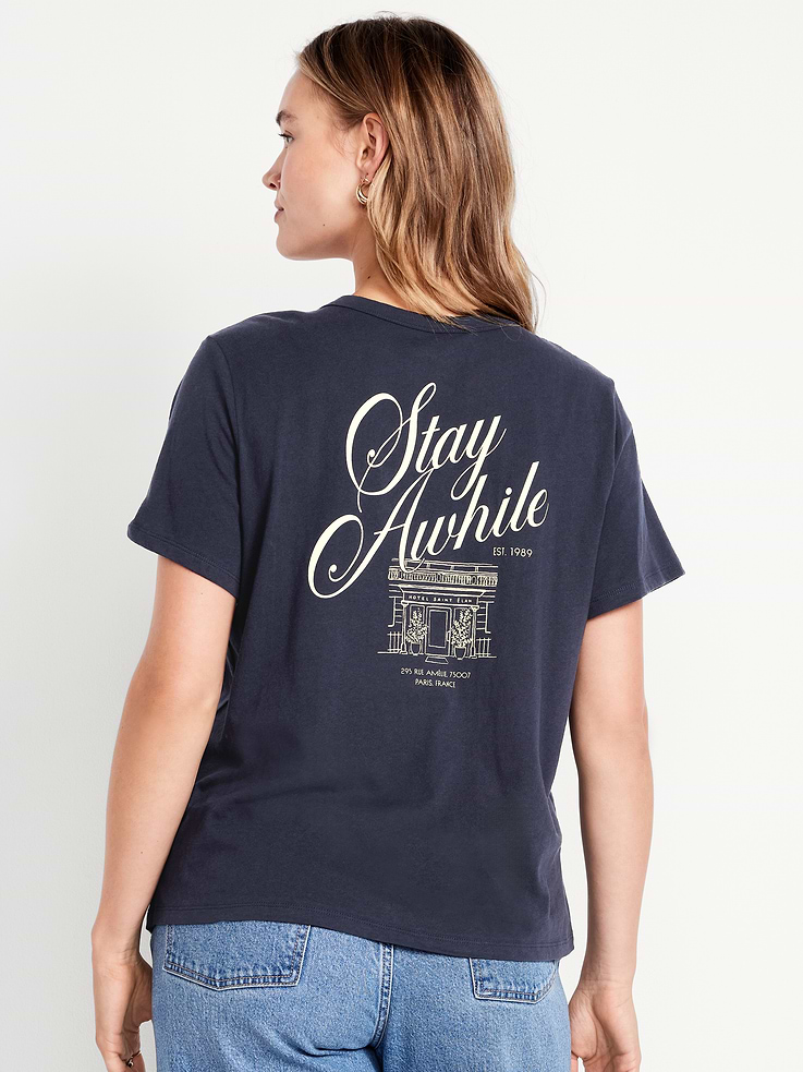 Image 7 of 9, EveryWear Crew-Neck Graphic T-Shirt