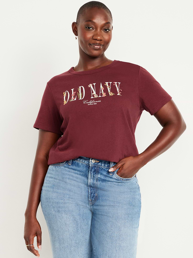 Image 5 of 8, Crew-Neck Logo-Graphic T-Shirt